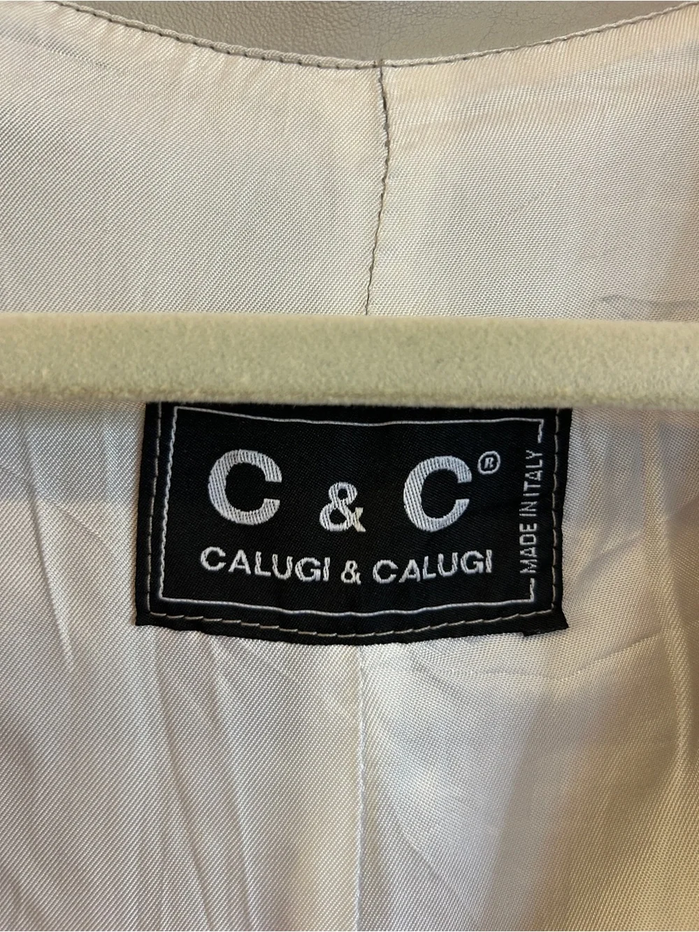 Calvin Klein Men's Light Gray Leather Vest - Tailored Button Front